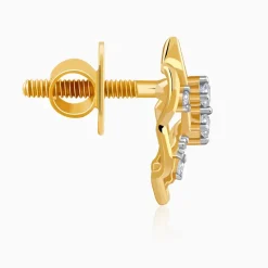 Gold Elvara Lab Grown Diamonds Stud Earrings
