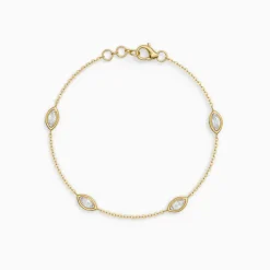 Gold Encircled Glow Lab Grown Diamond Bracelet