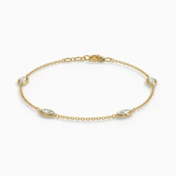 Gold Encircled Glow Lab Grown Diamond Bracelet