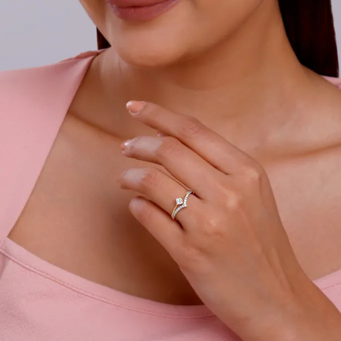 Gold Enigma Layered Lab Grown Diamond Ring