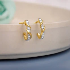 Gold Eterna Lab Grown Diamond Earrings