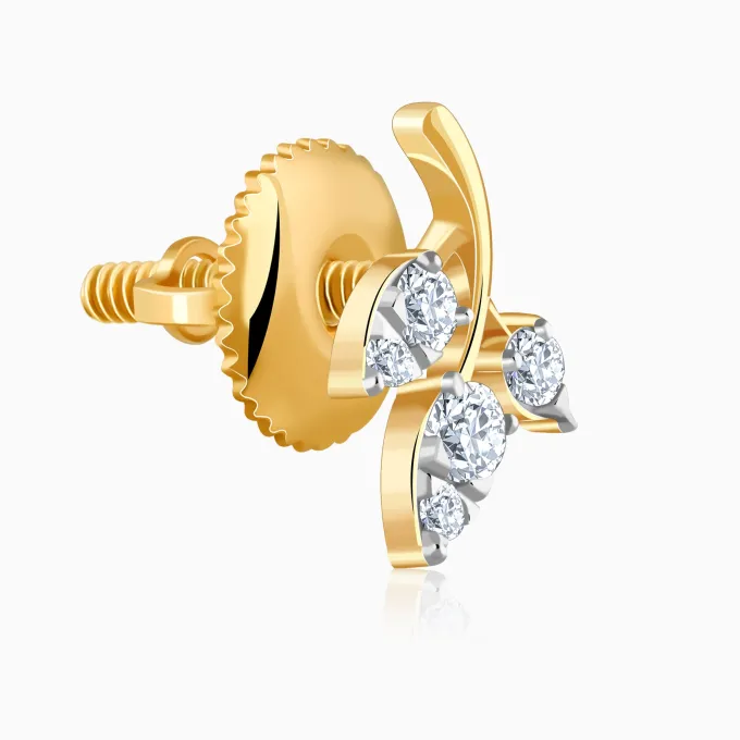 Gold Eternal Vine Lab Grown Diamond Earrings