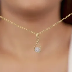 Gold Eternity Diamond Pendant