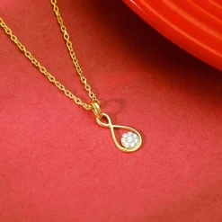 Gold Eternity Diamond Pendant