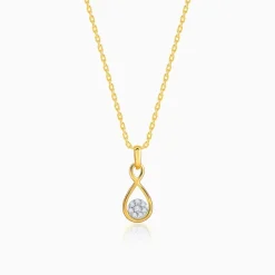 Gold Eternity Diamond Pendant
