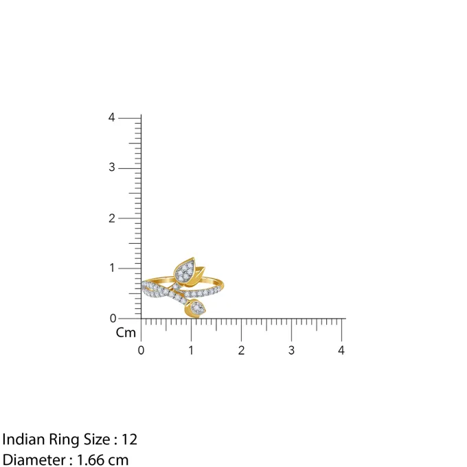 Gold Ever Rose Trail Lab Grown Diamond Ring (Size 12)