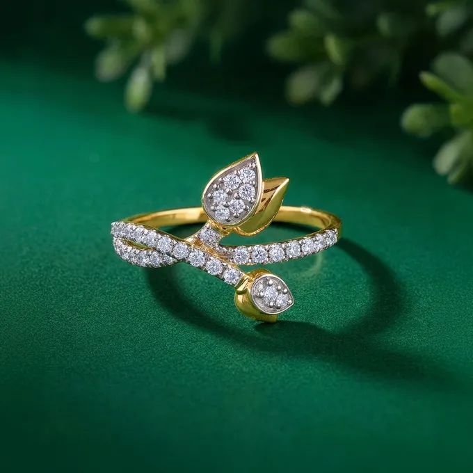 Gold Ever Rose Trail Lab Grown Diamond Ring (Size 12)
