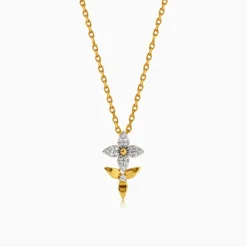 Gold Everlasting Bloom Lab Grown Diamond Pendant