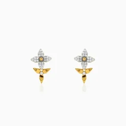 Gold Everlasting Bloom Lab Grown Diamond Earrings