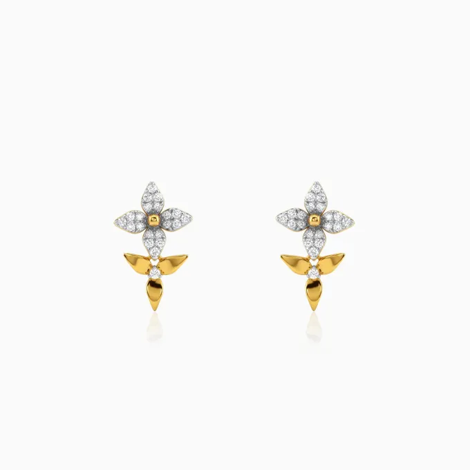 Gold Everlasting Bloom Lab Grown Diamond Earrings