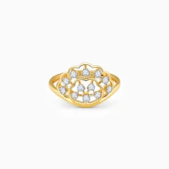 Gold Fanfare Diamond Ring