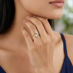 Gold Fantastic Love Lab Grown Diamond Ring (Size 12)