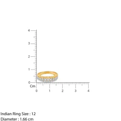 Gold Faux Stack Bezel Lab Grown Diamond Ring
