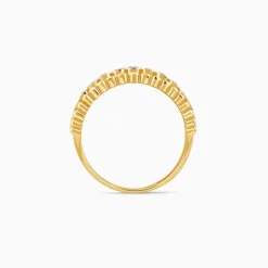 Gold Faux Stack Bezel Lab Grown Diamond Ring