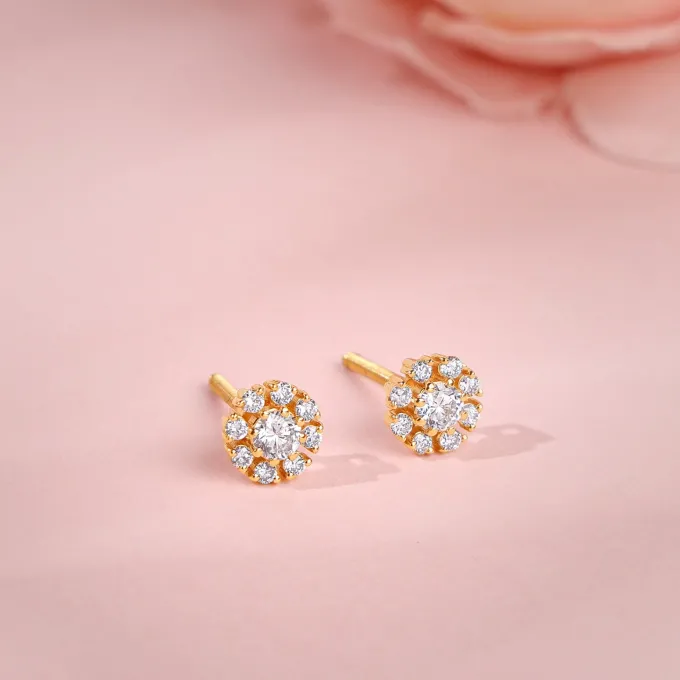 Gold Favourite Bloom Lab Grown Diamond Studs