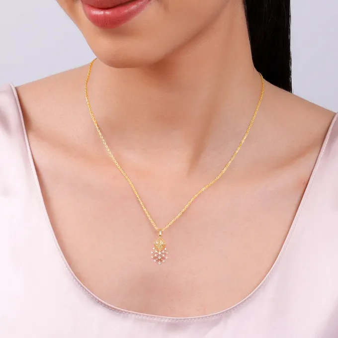Gold Fireworks Lab Grown Diamond Pendant