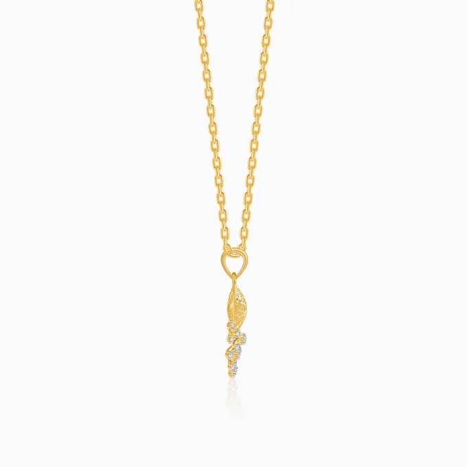 Gold Fireworks Lab Grown Diamond Pendant