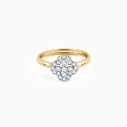 Gold Fleurir Diamond Ring