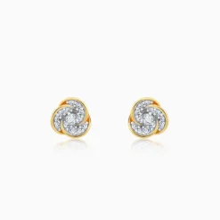 Gold Flora Diamond Earrings
