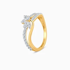 Gold Flora Lab Grown Diamond Ring