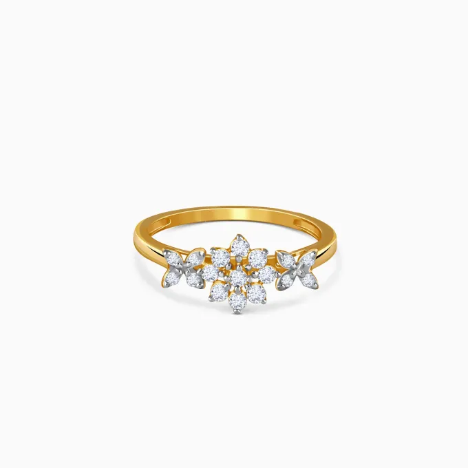 Gold Flora Radiance Lab Grown Diamond Ring (Size 12)