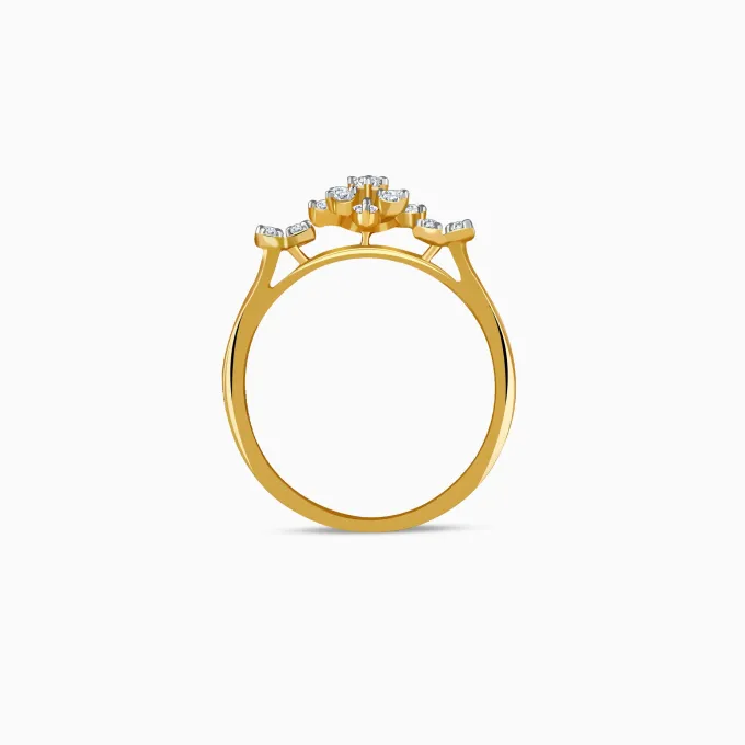 Gold Flora Radiance Lab Grown Diamond Ring (Size 12)