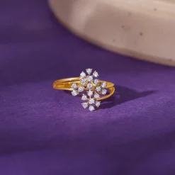 Gold Floral Bouquet Diamond Ring