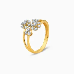 Gold Floral Bouquet Diamond Ring