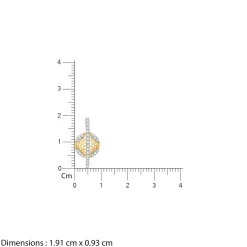 Gold Floral Charm Lab Grown Diamond Pendant