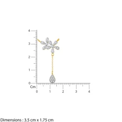 Gold Floral Drop Lab Grown Diamond Necklace