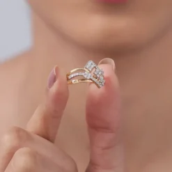 Gold Floral Vibe Lab Grown Diamond Ring