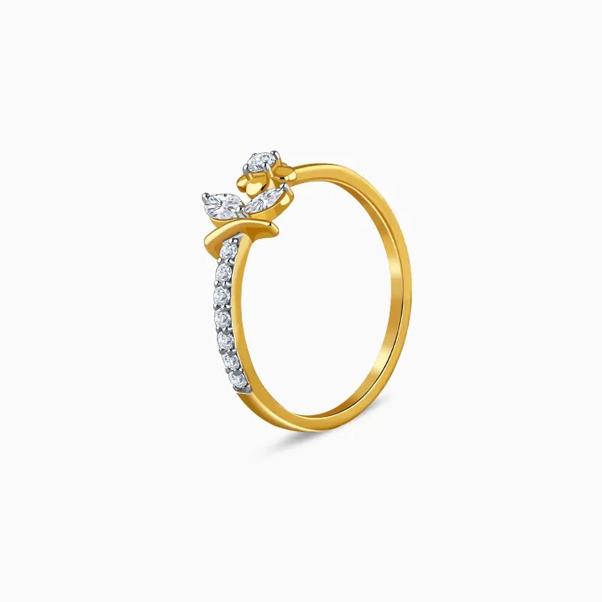 Gold Floret Dream Lab Grown Diamond Ring (Size 12)