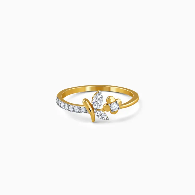 Gold Floret Dream Lab Grown Diamond Ring (Size 12)