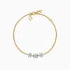 Gold Floret Lab Grown Diamond Bracelet