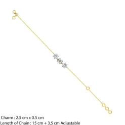 Gold Floret Lab Grown Diamond Bracelet