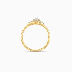 Gold Florette Lab Grown Diamond Ring