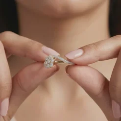 Gold Flower Lab Grown Diamond Ring (Size 12)