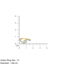 Gold Flower Lab Grown Diamond Ring (Size 12)