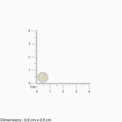 Gold Flower Power Lab Grown Diamond Stud Earrings