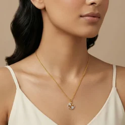 Gold Flowerfied Lab Grown Diamond Pendant