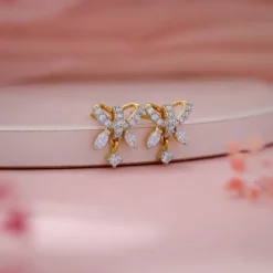 Gold Fluttering Kiss Lab Grown Diamond Earrings