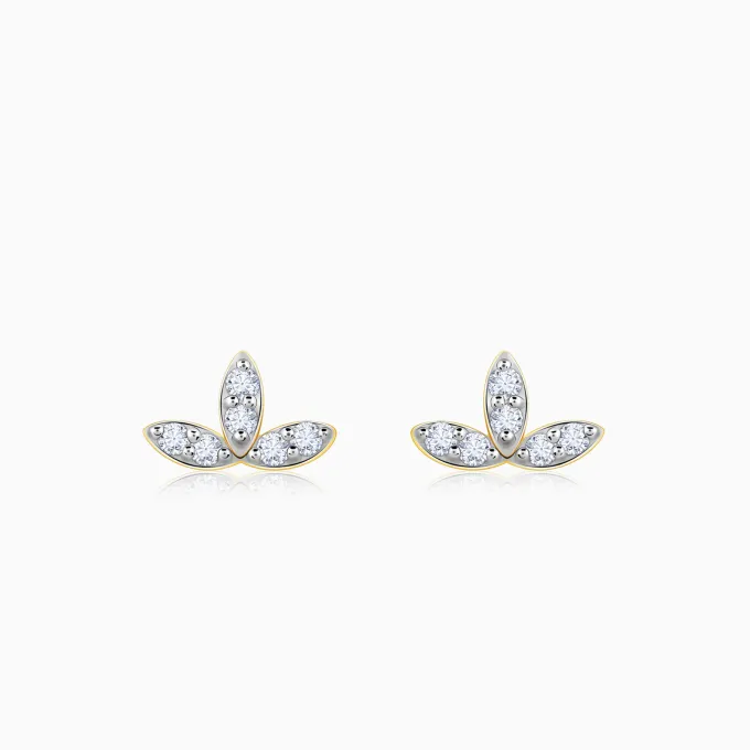 Gold Folio Diamond Earrings