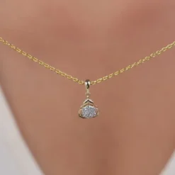Gold Fortuna Glow Lab Grown Diamond Pendant