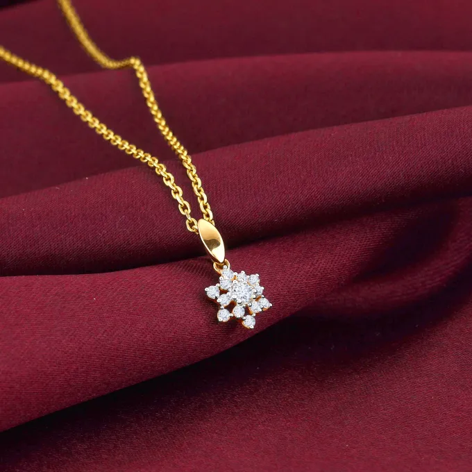 Gold Frost Diamond Pendant