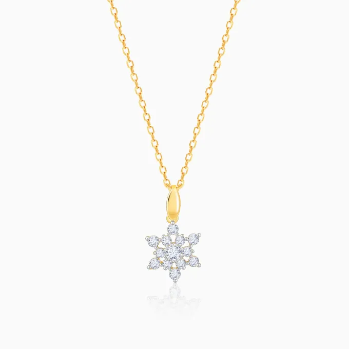 Gold Frost Diamond Pendant