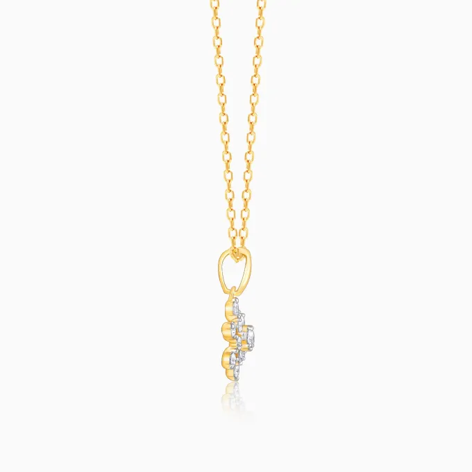 Gold Frost Diamond Pendant