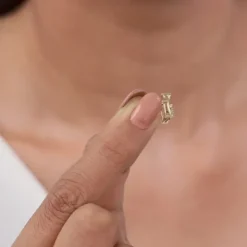 Gold Frostshell Lab Grown Diamond Earrings