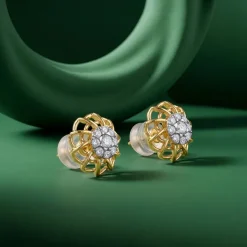 Gold Fumeterre Lab Grown Diamond Earrings