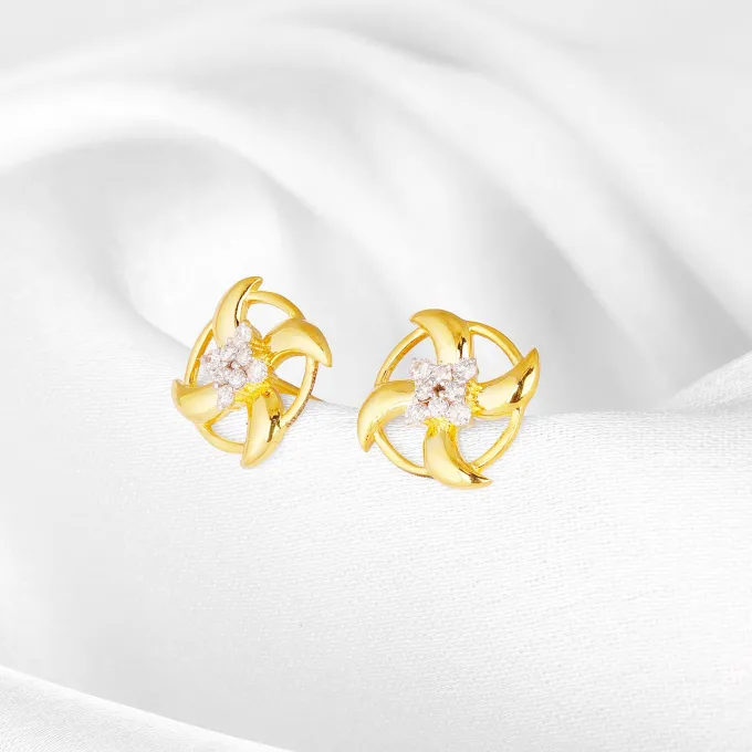 Gold Gentle Breeze Diamond Earrings