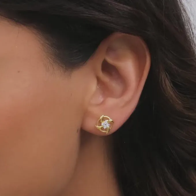 Gold Gentle Breeze Diamond Earrings
